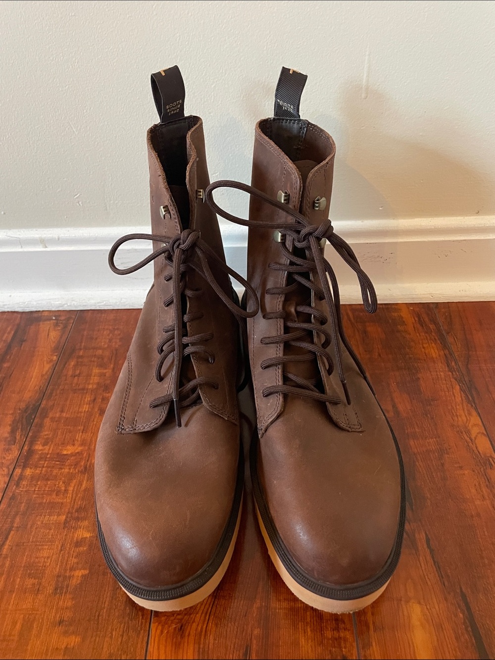 Sorel High Line Combat Boots Men's Brown Leather Lace-Up Chukka